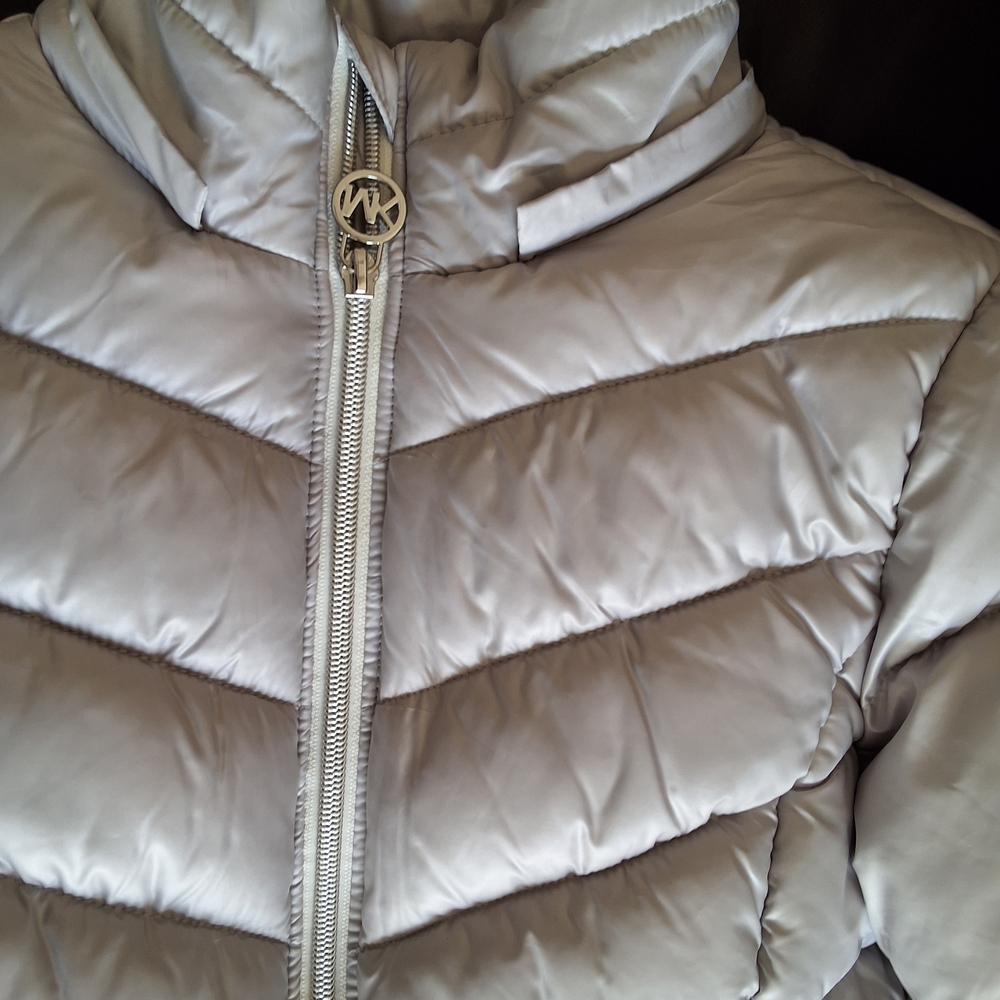Michael Kors Silver Puffer Jacket